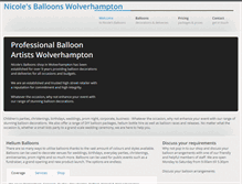 Tablet Screenshot of nicolesballoons.co.uk